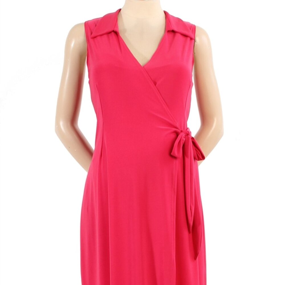 Japanese Weekend D&A Nursing Jersey Wrap Dress Fushia NWT